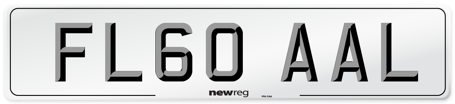 FL60 AAL Number Plate from New Reg